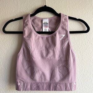 Gymshark Mercury Seamless Crop Tank - Size S Light Purple
